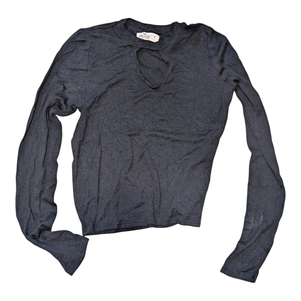 Hollister Longsleeve Top Size Medium Black